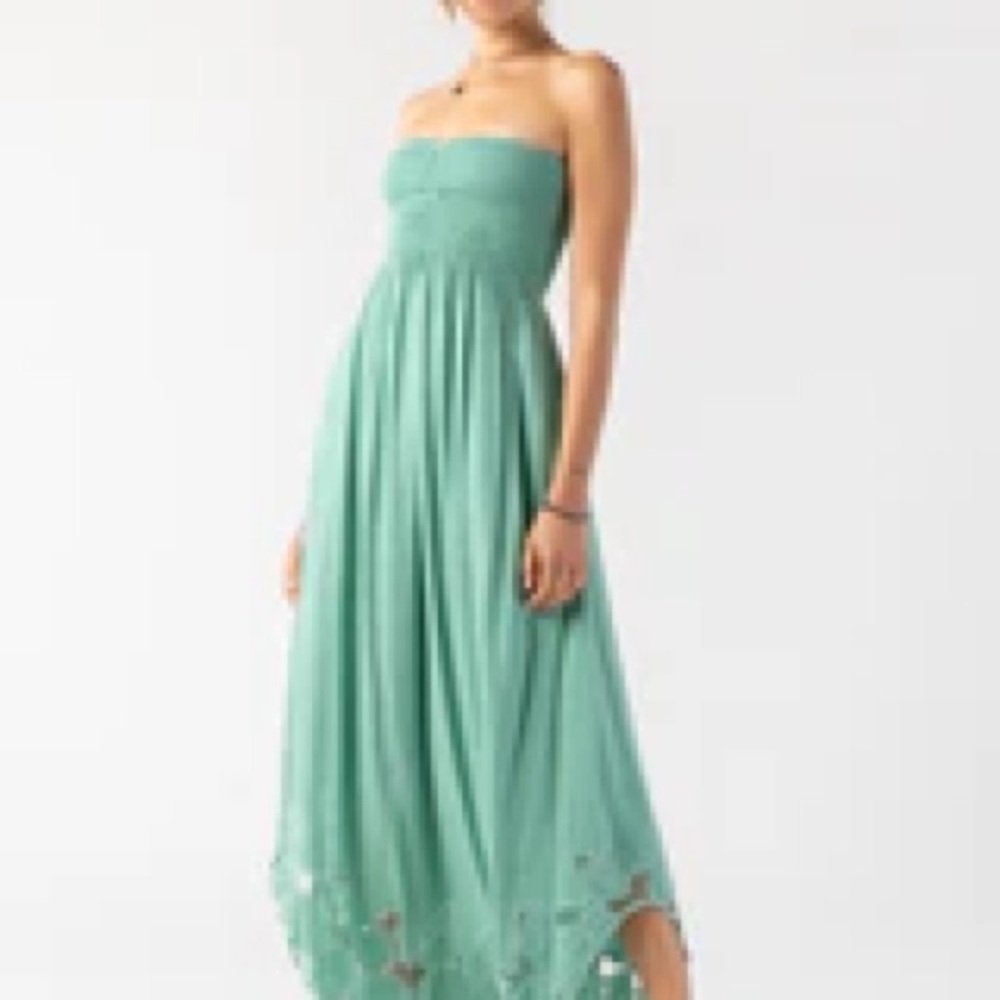 Tiare Hawaii Strapless Mint Dress